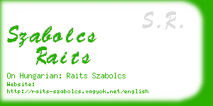 szabolcs raits business card